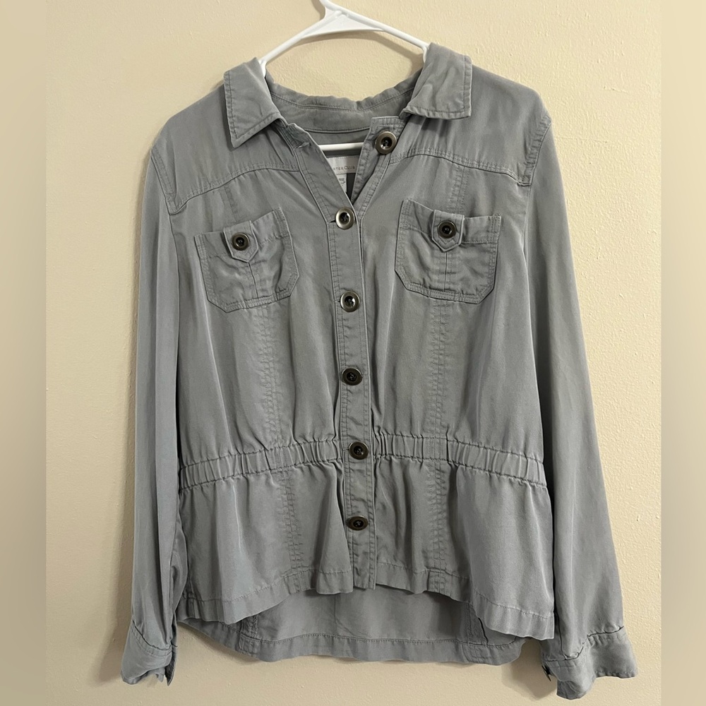 Charter Club Light Gray Utility Jacket